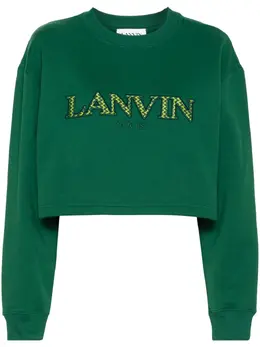 Lanvin: Зелёный свитшот 