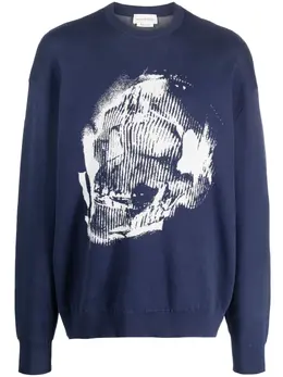 Alexander McQueen: Жаккардовый свитер  Graffiti