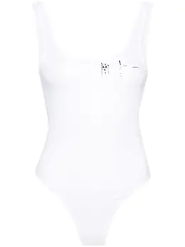 Mugler: Боди с принтом 