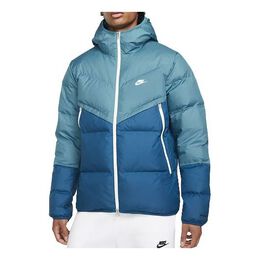 Nike: Голубой пуховик  Sportswear