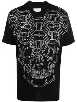 Philipp Plein: Чёрная футболка Skull