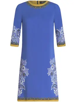 ETRO: Платье с растительным принтом 