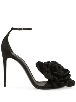 Dolce & Gabbana: Чёрные сандалии  Keira