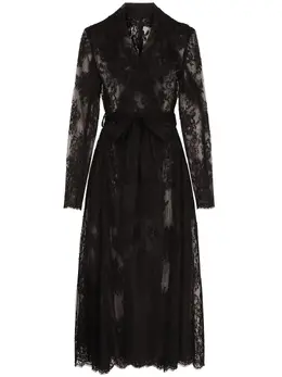 Dolce & Gabbana: Чёрное пальто 
