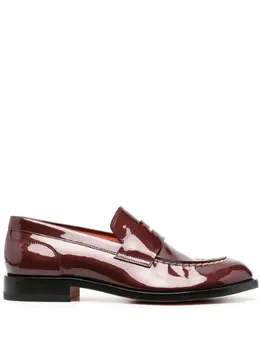 Santoni: Бордовые лоферы