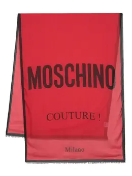 Moschino: Шарф с принтом 