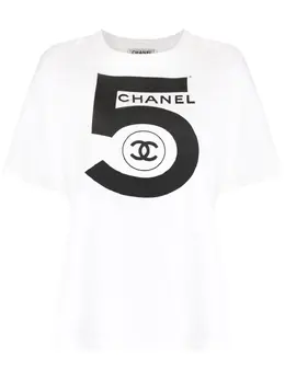 CHANEL Pre-Owned: Белая футболка