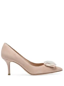 Gianvito Rossi: Бежевые туфли 