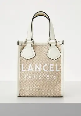 Lancel: Бежевая сумка