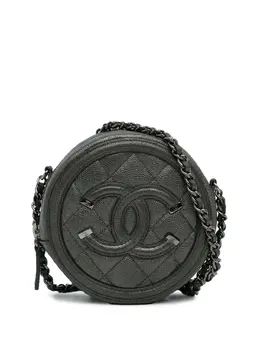 CHANEL Pre-Owned: Тёмная сумка через плечо