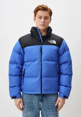 The North Face: Синий пуховик 