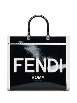 Fendi Pre-Owned: Чёрная сумка-шоппер 