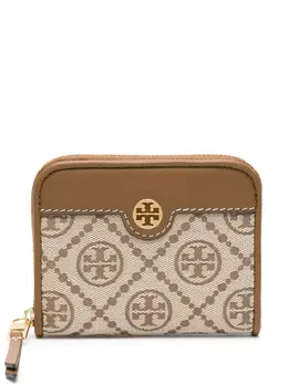 Tory Burch: Коричневый кошелёк  Double T