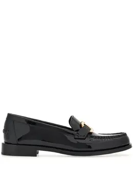 Ferragamo: Чёрные лоферы  Gancini