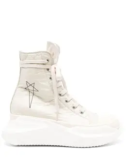 Rick Owens DRKSHDW: Белые кроссовки 