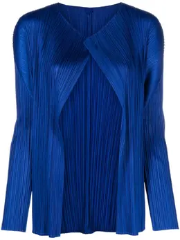 Pleats Please Issey Miyake: Синий кардиган