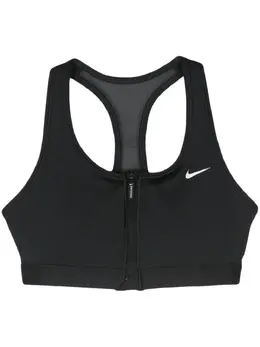 Nike: Чёрный бюстгальтер  Swoosh