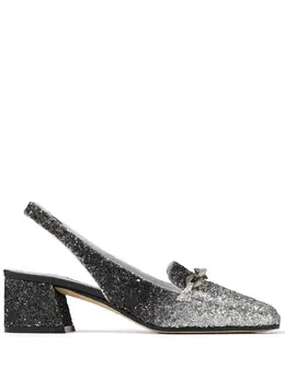 Jimmy Choo: Серебристые туфли 