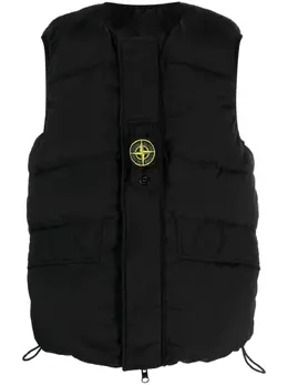 Stone Island: Чёрный жилет  Compass