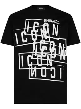 Dsquared2: Футболка  Icon с принтом