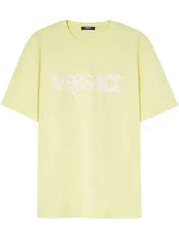 Versace: Жёлтая футболка 