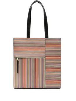 Paul Smith: Сумка-шоппер  Signature Stripe в полоску