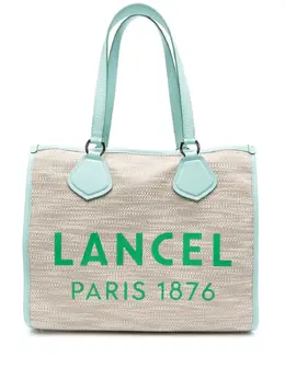 Lancel: Бежевая сумка-шоппер 