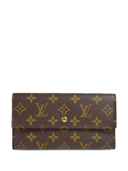 Louis Vuitton Pre-Owned: Коричневый кошелёк