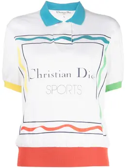 Christian Dior Pre-Owned: Поло с принтом