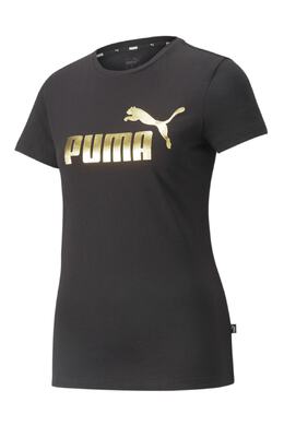 PUMA: Чёрная футболка  Ess