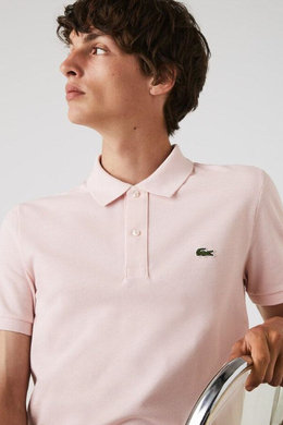 Lacoste: Розовая футболка 