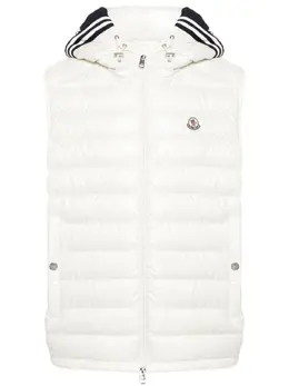 Moncler: Белый жилет 