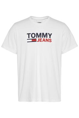 Tommy Jeans: Белая футболка 