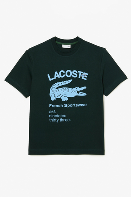 Lacoste: Зелёная футболка 