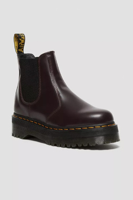 Dr. Martens: Бордовые ботинки 