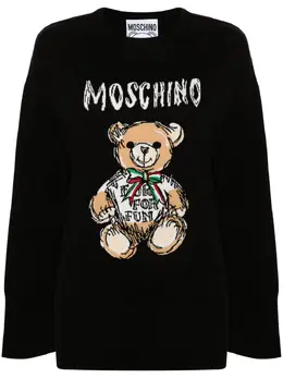 Moschino: Трикотажный свитер  Teddy Bear