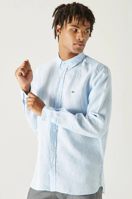 Lacoste: Синяя рубашка 