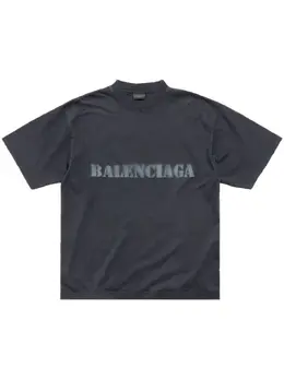 Balenciaga: Чёрная футболка