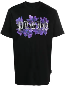 Philipp Plein: Футболка  Flowers с цветочным принтом