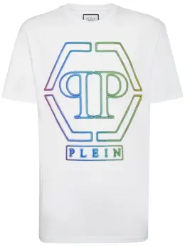 Philipp Plein: Белая футболка  Hexagon