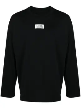 MM6 Maison Margiela: Чёрная футболка 