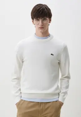 Lacoste: Белый свитер 