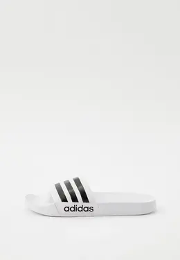 adidas: Белые шлёпанцы 