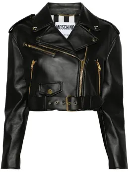 Moschino: Кожаная куртка  Biker Jacket