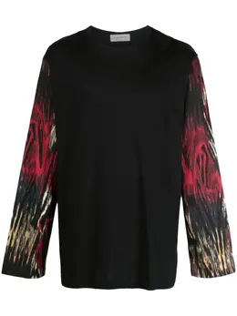 Yohji Yamamoto: Футболка с принтом 