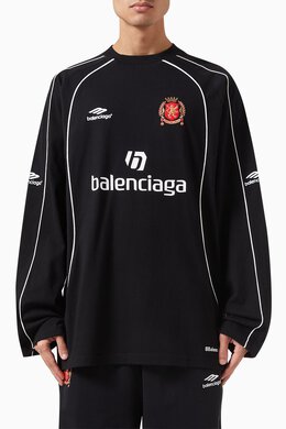 Balenciaga: Футболка Soccer оверсайз