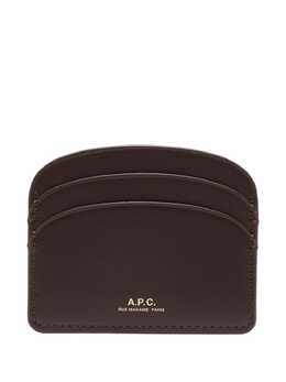 A.P.C.: Коричневый картхолдер Demi Lune