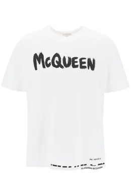 ALEXANDER MCQUEEN: Хлопковая футболка McQueen Graffiti