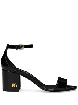 Dolce & Gabbana: Чёрные сандалии  Keira