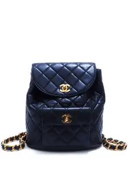 CHANEL Pre-Owned: Чёрный рюкзак 